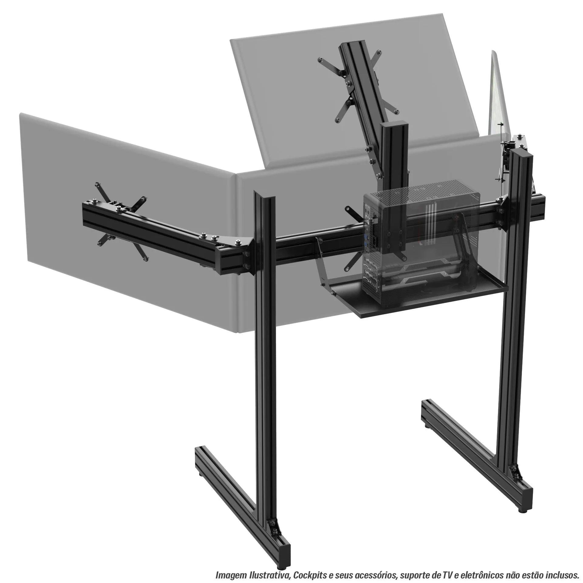 Top Screen Add-On for Aluminum Profile TV Stand