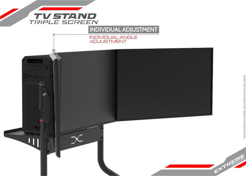 Triple Screen TV Stand